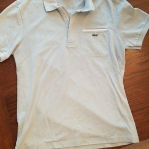 Lacoste Sport Light Blue Zip Polo Size 3